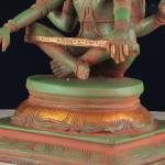 Brass Yog Narsimha Statue - 11" Antique Green Stone Finish | Handcrafted Yoga Narasimha Sculpture | Jaipurio